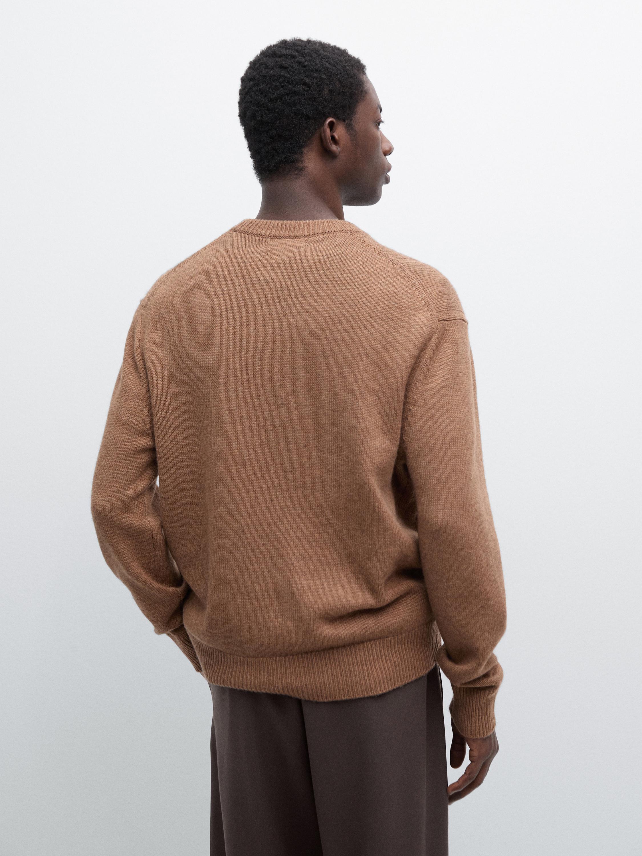 Wool blend cable-knit sweater
